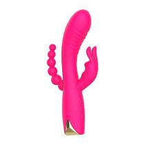 Vibrador de Ponto G e Clitóris com Plug Anal NV Toys - Pink