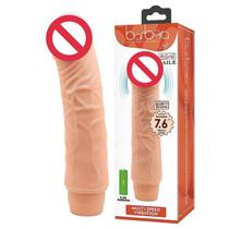 Vibrador Dildo Prótese 19,5cm x 4,5cm Silicone Ponto G Texturizado Multivelocidade Baile