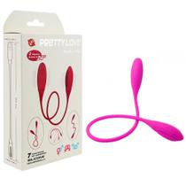 Vibrador duplo flexível 7 vibrações ptetty love snaky vibe