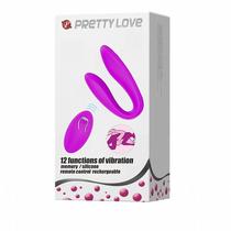 Vibrador e Estimulador para Casal com controle remoto LETITIA - PRETTY LOVE