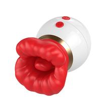 Vibrador em Formato de Boca Língua 10 Modos de Vibração e Sucção Recarregável