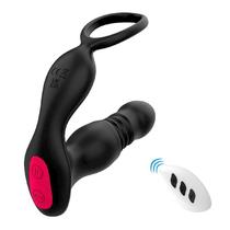 Vibrador Estimulador de Próstata com Anel Peniano e Movimento de Vai e vem Rocky RCT