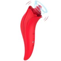 Vibrador Estimulador Formato Flor Com Língua Vibratória
