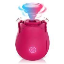 Vibrador Estimulador Massageador Clitóris Mamilos Formato Rosa 7 Vibrações