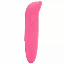 Vibrador Estimulador Massageador Ponto G Formato em Golfinho Aveludado Rosa