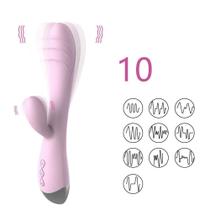 Vibrador Estimulador Ponto G Clítoris Feminino Largo Dois Motores Presente dias dos Namorados - Honey Play Box