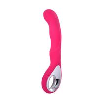 Vibrador Estimulador Ponto G com 10 Modos de Vibração e Alça Metalizada com Toque Aveludado e Macio Recarregável - Rosa Vibrador Estimulador Ponto G com 10 Modos de Vibração e Alça Metalizada com Toque Aveludado e Macio Recarregável - Rosa