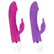 Vibrador female multivelocidades com estimulador de clitóris