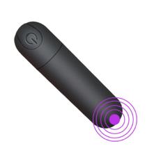 Vibrador Feminino Bullet Preto Com 10 Modos de Vibrações - QC