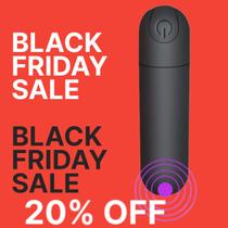 Vibrador Feminino Bullet Preto Com 10 Modos de Vibrações