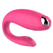 Vibrador Feminino Casal Estimulador Clítoris Duplo Penetrável Recarregável 10 Velocidades