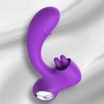 Vibrador Feminino com Estimulador de Clitóris Língua 10 Velocidades Mell Super Potente Embalagem DISCRETA