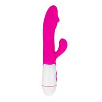 Vibrador Feminino de Dupla Estimulação Ponto G e Clitóris com 30 Modos de Vibração de Silicone - Rosa Sexy Import