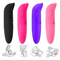 Vibrador Feminino Golfinho Aveludado Ponto G Pequeno Discreto Toque Suave