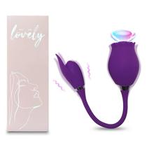 Vibrador Feminino LOVELY 2 em 1 - Estímulo Oral e Clitoriano