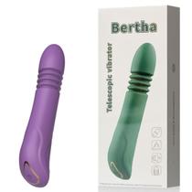 Vibrador Feminino Masculino Ponto G Bertha Vai e Vem 10 Vibrações Silicone Recarregável