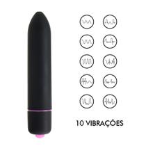 Vibrador Feminino Power Bullet Clássico 10 Vibrações Excitantes