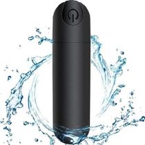 Vibrador Feminino Power bullet Preto 10 Vibrações Recarregável
