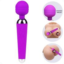 Vibrador Feminino Varinha Mágica Masturbador Estimulador Clitoriano Corporal sem Fio Portátil USB Recarregável - Sex