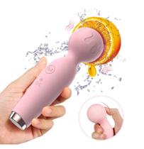 Vibrador Feminino Varinha Mágica Wagic Wand 10 Modos de Vibrações Rosa Claro