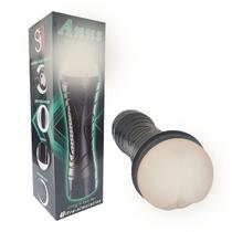 Vibrador Masturbador Masculino Lanterna Cyberskin Texturizado Portátil Discreto Recarregável