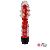 Vibrador Multivelocidade com Capa Texturizada e Pérolas Massageadoras Vibrador Multivelocidade com Capa Texturizada e Pérolas Massageadoras