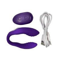 Vibrador Para Casais Com Controle Remoto Dupla Penetração Vaginal Anal - MIMA S2