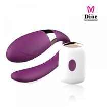 Vibrador para Casal com Controle Wireless Recarregável DIBE SILICONE - 7 modos de vibração - DB056 - 5836 - Vip Mix