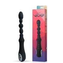 Vibrador Plug Massageador Escalonado Recarregável 7 Vibrações Aquecimento Masculino Feminino
