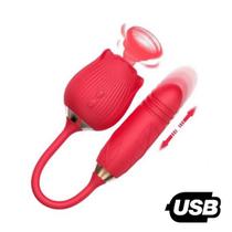 Vibrador Ponto G Vai E Vem Rosa Usb