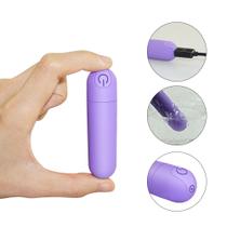 Vibrador Potente Bullet Recarregável USB com 10 Vibrações cor:Roxo
