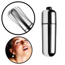 Vibrador Power Bullet Mini Estimulador de Clitóris Prata Vibrador Power Bullet Mini Estimulador de Clitóris Prata