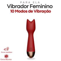 Vibrador Recarregável 10 Vibrações New Cat Coleção Red Lovetoys