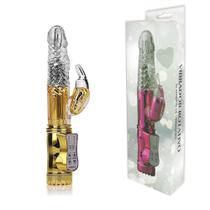 Vibrador rotativo 36 funções com estimulador clitoriano