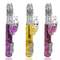 Vibrador rotativo vai e vem com 36 nível de pulsação e estimulador vip mix