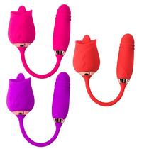 Vibrador Sex Shop com língua Estimulador Rosa com Movimento e Vibração Vibrador Sex Shop com língua Estimulador Rosa com Movimento e Vibração