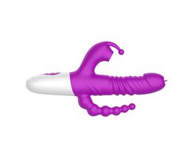 Vibrador Stella 3S com Estimulação Tripla Sucção Clitoriana, Vai e Vem e Vibração no Plug Anal 20 Funções Recarregável