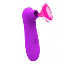 Vibrador Sugador de Clitóris 10 Modos de Sucção Estimulador Clitoriano Silicone Macio