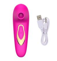 Vibrador Sugador de Clitóris Recarregável - 5 Modos de Estimulação Em Silicone Macio por Ondas de Pressão Possui Toque Aveludado Rosa