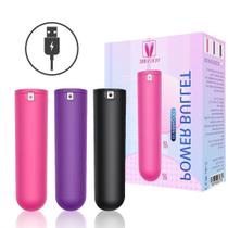 Vibrador Tipo Bullet Recarregável 10 vel Vibrador Tipo Bullet Recarregável 10 vel