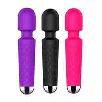 Vibrador Varinha Mágica com 20 Vibrações e 8 Níveis de Velocidade Pink