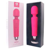 Vibrador Varinha Mágica Recarregável 7 Vibrações com Cabeça Flexível Hero - Rosa Vibrador Varinha Mágica Recarregável 7 Vibrações com Cabeça Flexível Hero - Rosa
