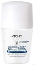 Vichy 24 horas de desodorante de toque seco, sem alumínio com acabamento claro invisível sem resíduos, seguro para pele sensível, 1,69 onça (pacote de 1)