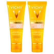Vichy Idéal Soleil Clarify Kit com 2 Unidades Protetor Solar Facial com Cor FPS60 - Clara Vichy Idéal Soleil Clarify Kit com 2 Unidades Protetor Solar Facial com Cor FPS60 - Clara