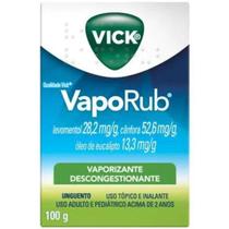 Vick VapoRub Alívio Congestão Nasal e Tosse 8h Pomada