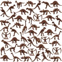 VICROIC 60 peças de figuras de esqueletos fósseis de dinossauro marrom VICROIC 60 peças de figuras de esqueletos fósseis de dinossauro marrom