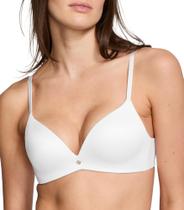Victoria's Secret So Obsessed Sujetador Push Up sin Aros, Acolchado, Escote en V, Liso, para Mujer, Blanco VS, 34DD