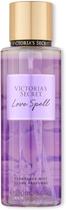 Victorias Secret Love Spell Mist, spray corporal para mulheres, notas de flor de cerejeira e fragrância de pêssego fresco 240 ml