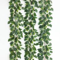 Videiras artificiais Garland Mizii Ficus Vine Green, 2 m, pacote com 3