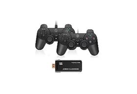 Video game 4k retro 2 controles com fio tomate may-008